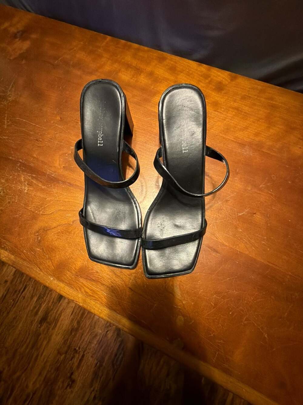 Jeffrey Campbell Block Heel Sandals Size 7 USA Black